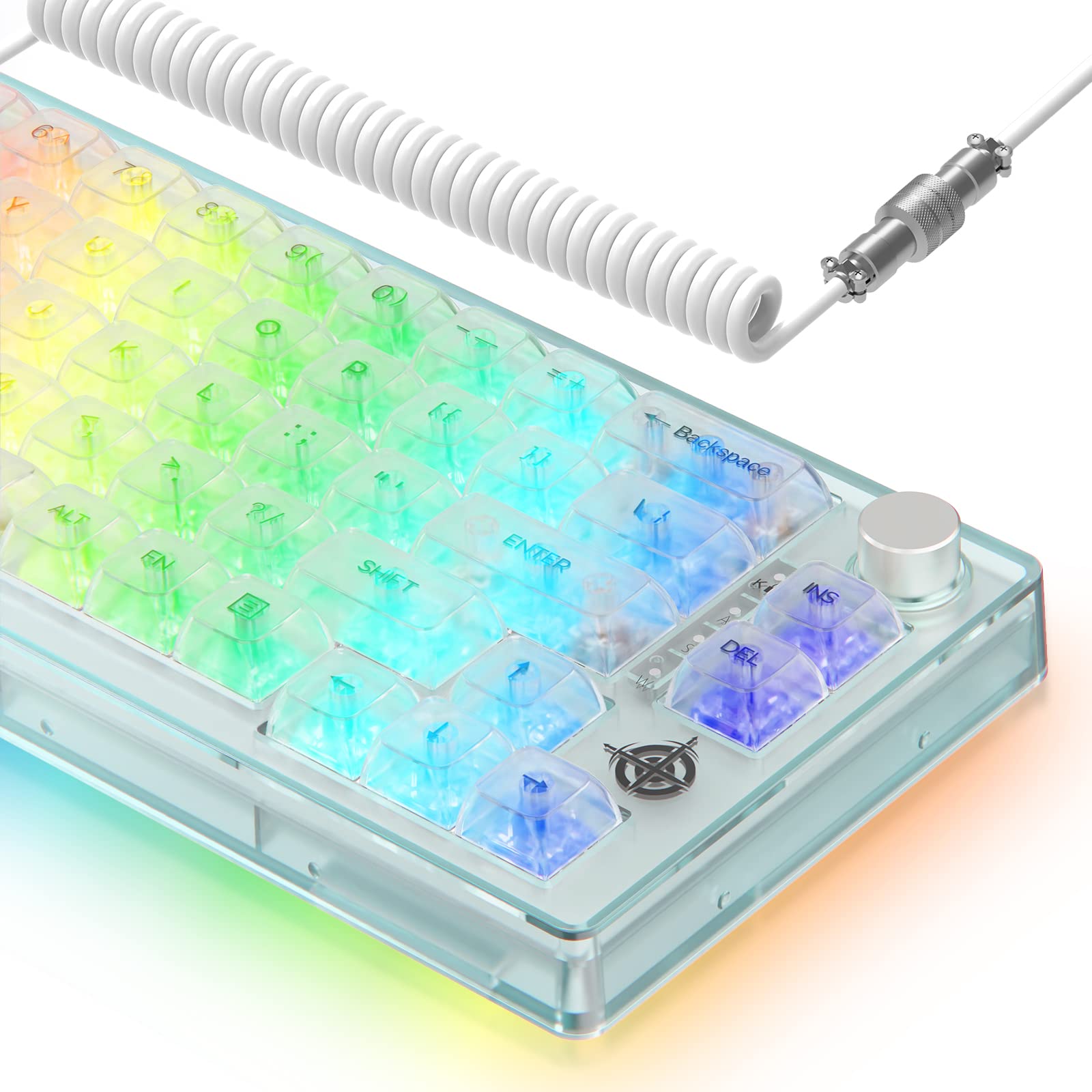 Ігрова клавіатура MK31, механічна, повністю прозора, 18RGB, 66 клавіш, маленька дротова клавіатура без ключа, водонепроникна, сумісна з IOS, для роботи білий
Ігрова клавіатура MK31, механічна, повністю прозора, 18RGB, 66 клавіш, маленька дротова клавіатура без ключа, водонепроникна, сумісна з IOS, для роботи білий