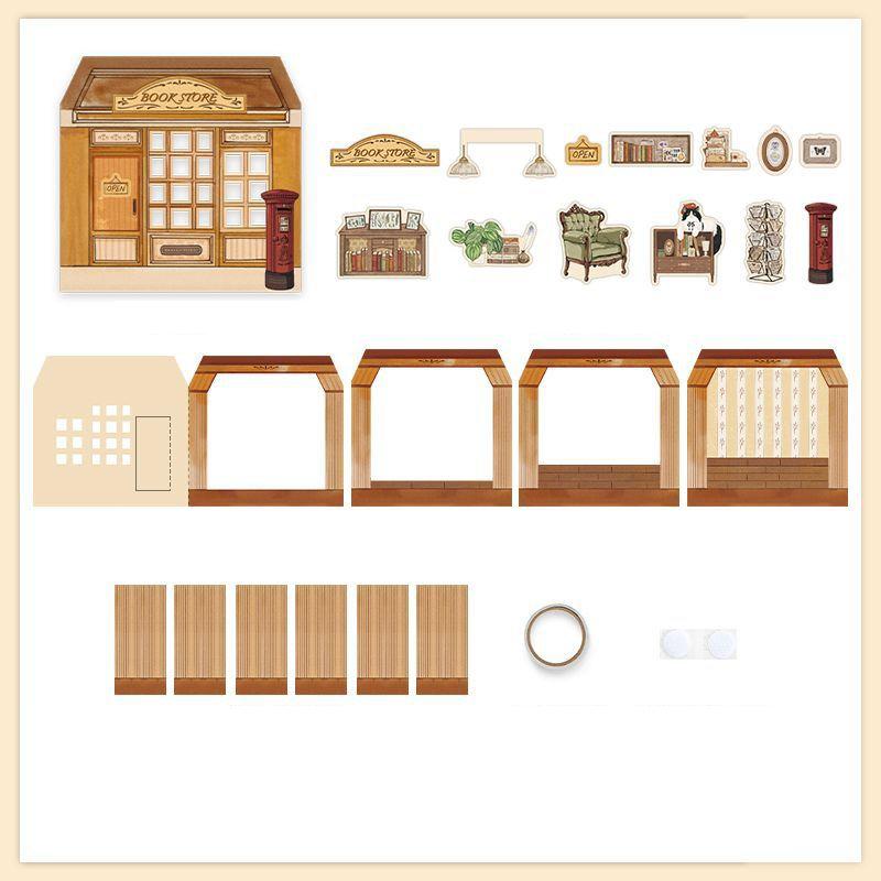 Coffee Shop Bookstore 3D Landscape Stickers DIY Stickers Material Pack Decorative Hand Account Diary Album Scrapbooking Supplies
Coffee Shop Bookstore 3D Landscape Stickers DIY Stickers Material Pack Decorative Hand Account Diary Album Scrapbooking Supplies