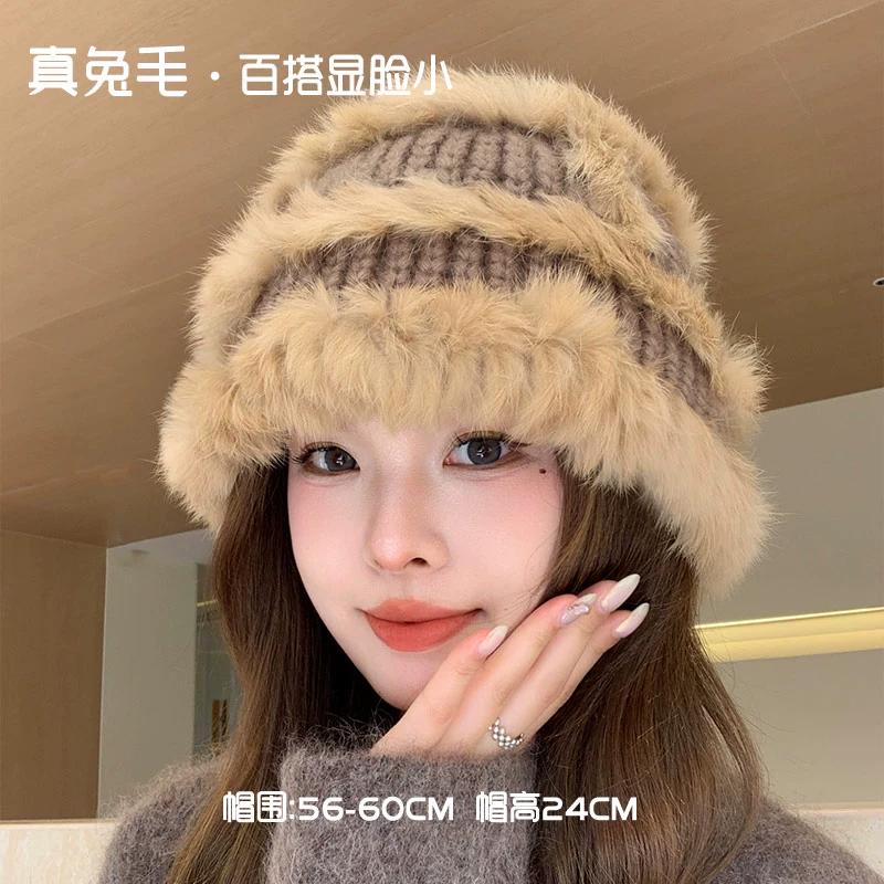 Вязаная шапка-ведро из меха кролика, женская, зима 2023, новая плюшевая утолщенная термошапка с изображением маленького лица One Size
Вязаная шапка-ведро из меха кролика, женская, зима 2023, новая плюшевая утолщенная термошапка с изображением маленького лица One Size