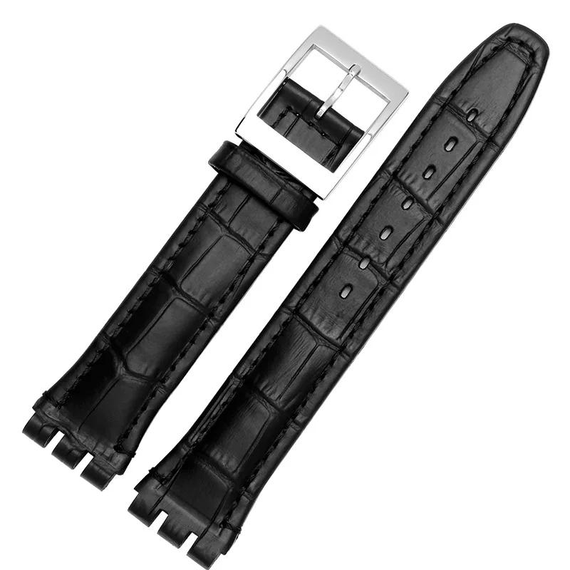 Genuine Calfskin Watch Band 17mm 19mm Strap for Swatch Replacement Wristband Bamboo Pattern Cowhide Leather Bracelet Belt 17mm чорний
Genuine Calfskin Watch Band 17mm 19mm Strap for Swatch Replacement Wristband Bamboo Pattern Cowhide Leather Bracelet Belt 17mm чорний