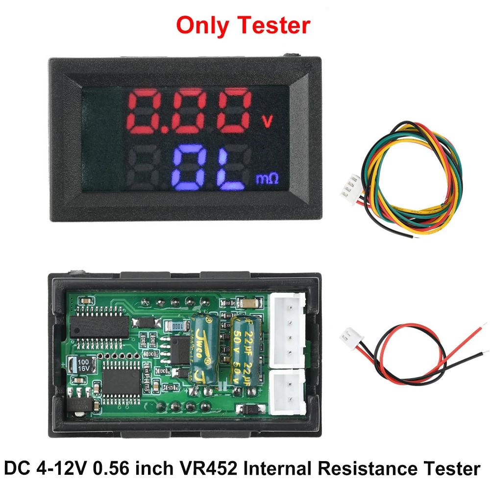 Battery Resistance Tester DC 4-12V VR452 Double Digital Display Accurate Voltage Internal Resistance Meter Red Blue Display
Battery Resistance Tester DC 4-12V VR452 Double Digital Display Accurate Voltage Internal Resistance Meter Red Blue Display