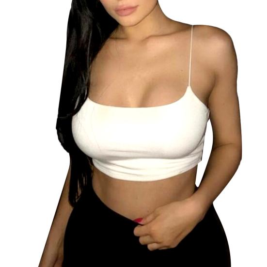 Сексуальная женская однотонная блузка на тонких бретельках с укороченным топом и блузкой L белый
Сексуальная женская однотонная блузка на тонких бретельках с укороченным топом и блузкой L белый