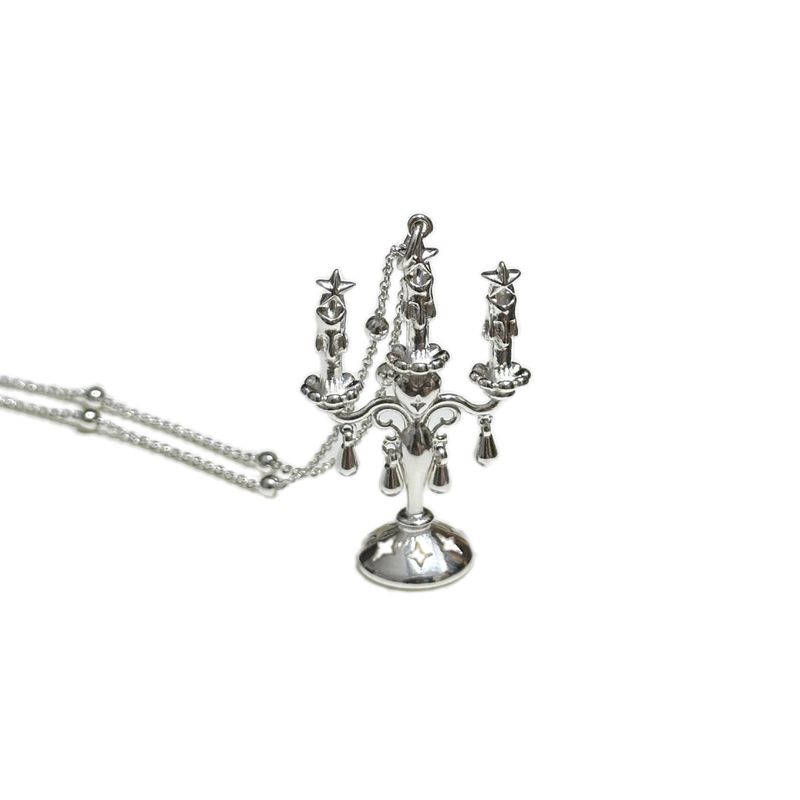 Niche Style Komeiku Silver XINGX Fashion Sweater Chain Star Candlestick Necklace
Niche Style Komeiku Silver XINGX Fashion Sweater Chain Star Candlestick Necklace