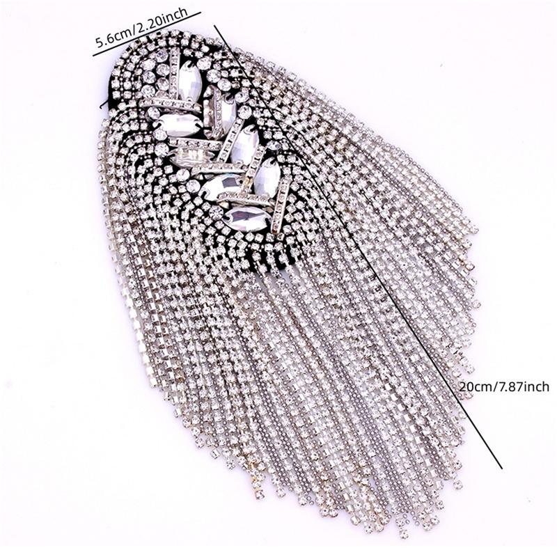 Fashion Handmade Shoulder Jewelry Tassel Rhinestones Epaulettes Clothing Accessories Brooch Epaulet Shoulder Brooches Gifts срібний
Fashion Handmade Shoulder Jewelry Tassel Rhinestones Epaulettes Clothing Accessories Brooch Epaulet Shoulder Brooches Gifts срібний