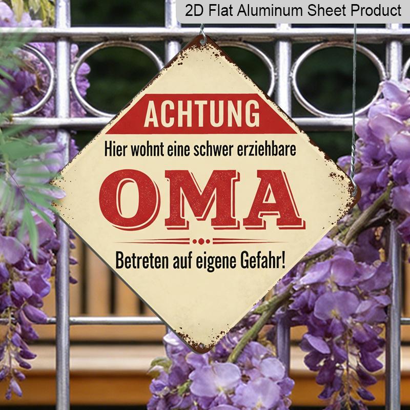 2D Flat, 1pc Vintage Grandma Themed Aluminum Sign, Funny German Warning Slogan Wall Art, Rustic Aluminum Plaque, Suitable for Home, Homestay, Living 20*20cm
2D Flat, 1pc Vintage Grandma Themed Aluminum Sign, Funny German Warning Slogan Wall Art, Rustic Aluminum Plaque, Suitable for Home, Homestay, Living 20*20cm
