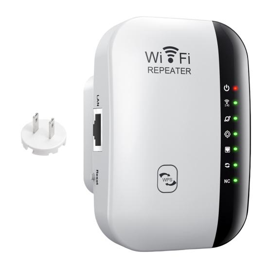 WiFi Repeater Universal Long Range High Speed Anti-interference Stable Network Extender 300Mbps Wireless WiFi Router Signal Booster for Home US Plug білий
WiFi Repeater Universal Long Range High Speed Anti-interference Stable Network Extender 300Mbps Wireless WiFi Router Signal Booster for Home US Plug білий
