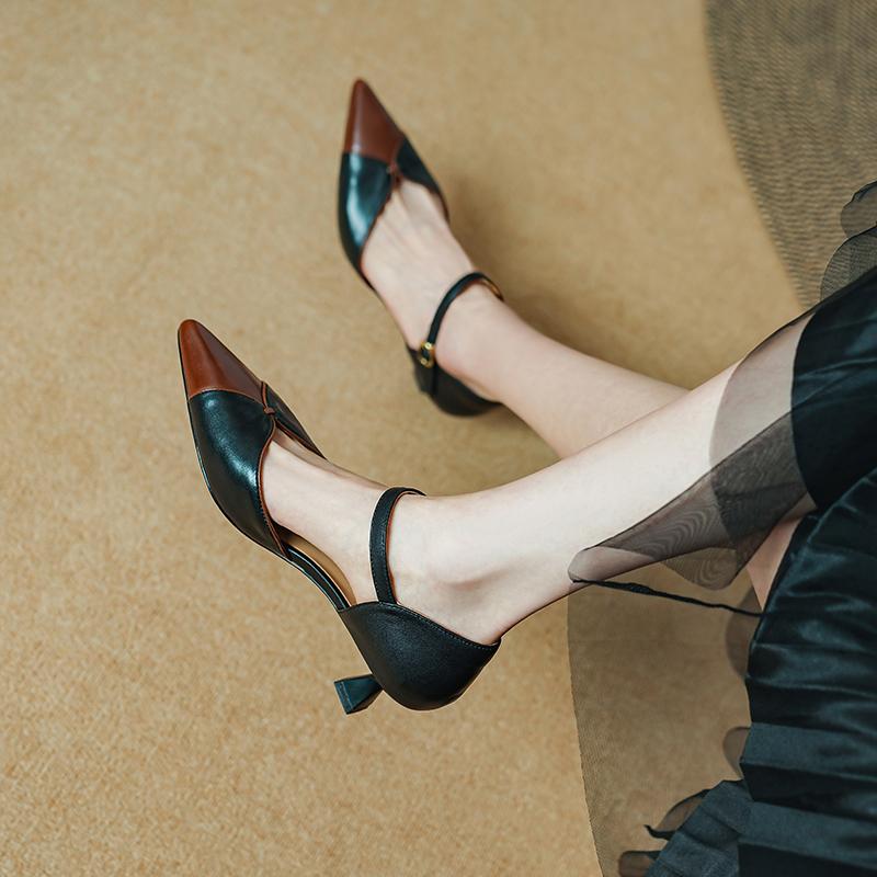 Fashion Summer Women Sandals Cowhide Shoes for Women Pointed Toe Thin Heel Giadiator Sandals Narrow Band Handmade Shoes 34
Fashion Summer Women Sandals Cowhide Shoes for Women Pointed Toe Thin Heel Giadiator Sandals Narrow Band Handmade Shoes 34