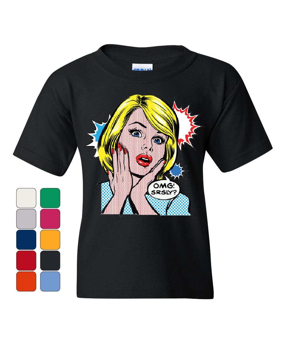 OMG! SRSLY Funny Youth kids boys T-Shirt Vintage Style Comic Sarcastic Pop Art Kids Tee 160
OMG! SRSLY Funny Youth kids boys T-Shirt Vintage Style Comic Sarcastic Pop Art Kids Tee 160