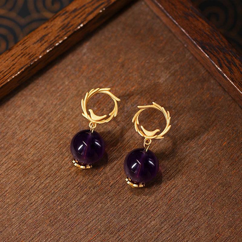 Handmade Amethyst Earrings: Ancient Chinese Style Hanfu Qipao Accessories Natural Amethyst
Handmade Amethyst Earrings: Ancient Chinese Style Hanfu Qipao Accessories Natural Amethyst