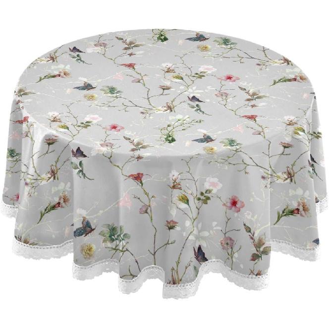 Table Decoration for Party Classic Butterfly Meadow Flowers Round Table Cloth, Colorful Flowers Polyester White Lace Tablecloth Round Table 60 Inch
Table Decoration for Party Classic Butterfly Meadow Flowers Round Table Cloth, Colorful Flowers Polyester White Lace Tablecloth Round Table 60 Inch