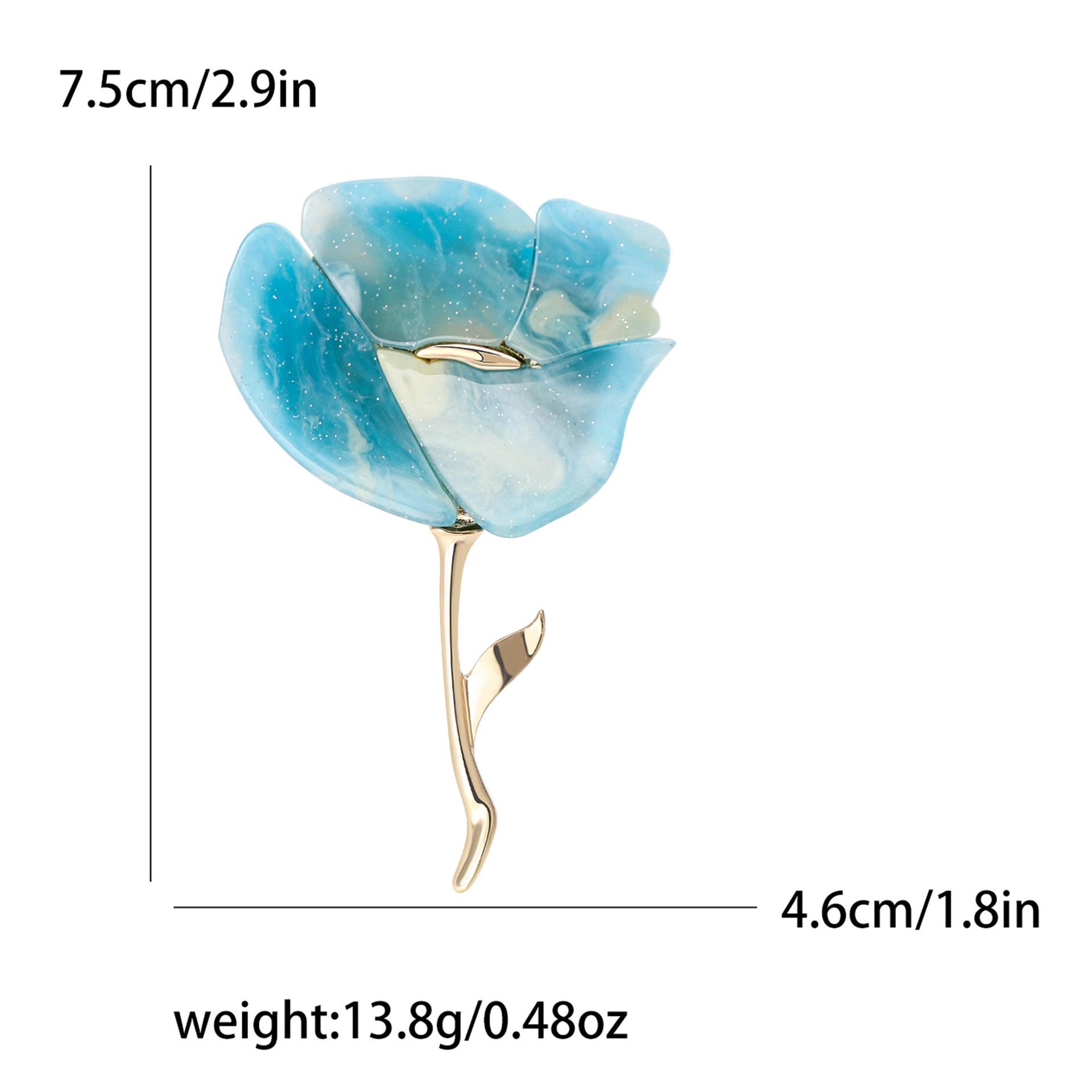 Брошь-цветок из сплава, модная большая булавка-лепесток, брошь, пальто, костюм, аксессуары