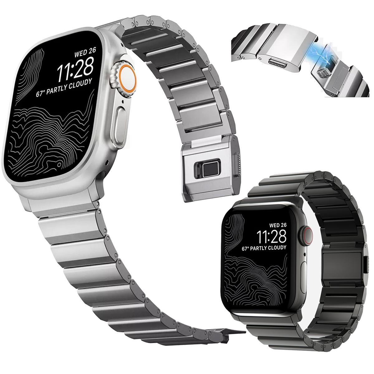 Титановый ремешок с магнитной пряжкой для Apple Watch Series Ultra 2 49 мм 9/8/7/6/5 42 мм/44 мм/45 мм
Титановый ремешок с магнитной пряжкой для Apple Watch Series Ultra 2 49 мм 9/8/7/6/5 42 мм/44 мм/45 мм