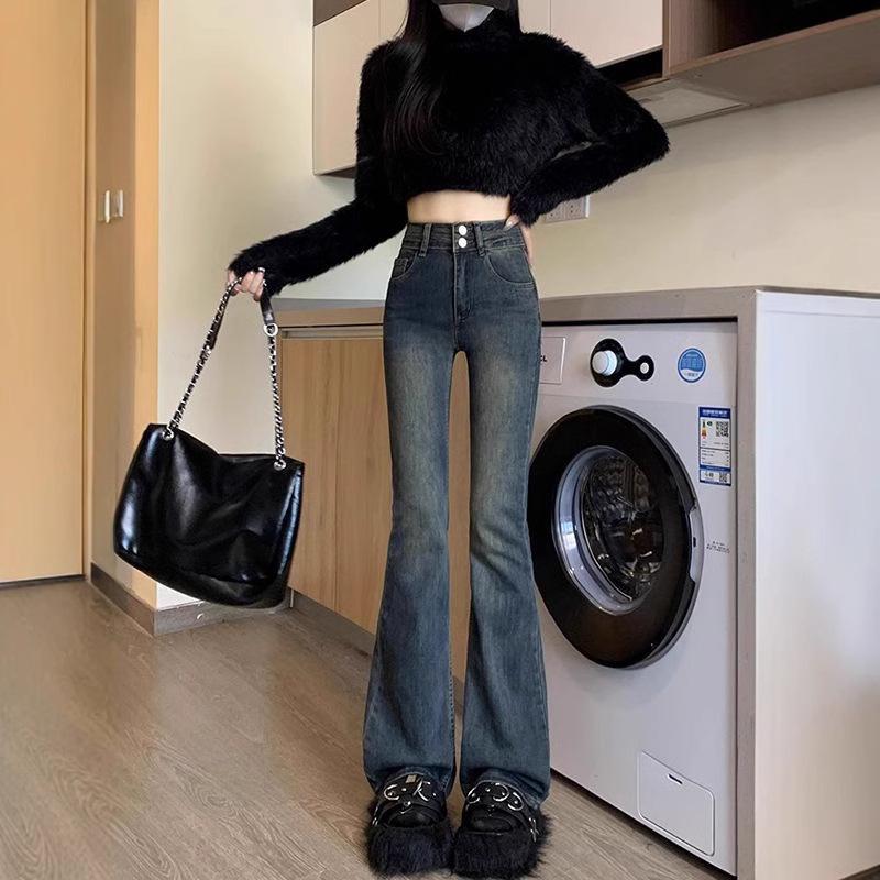 Cement Grey High-Waist Micro-Flare Jeans for Women - Slimming Petite Fit, Spring/Autumn 2025. XL
Cement Grey High-Waist Micro-Flare Jeans for Women - Slimming Petite Fit, Spring/Autumn 2025. XL