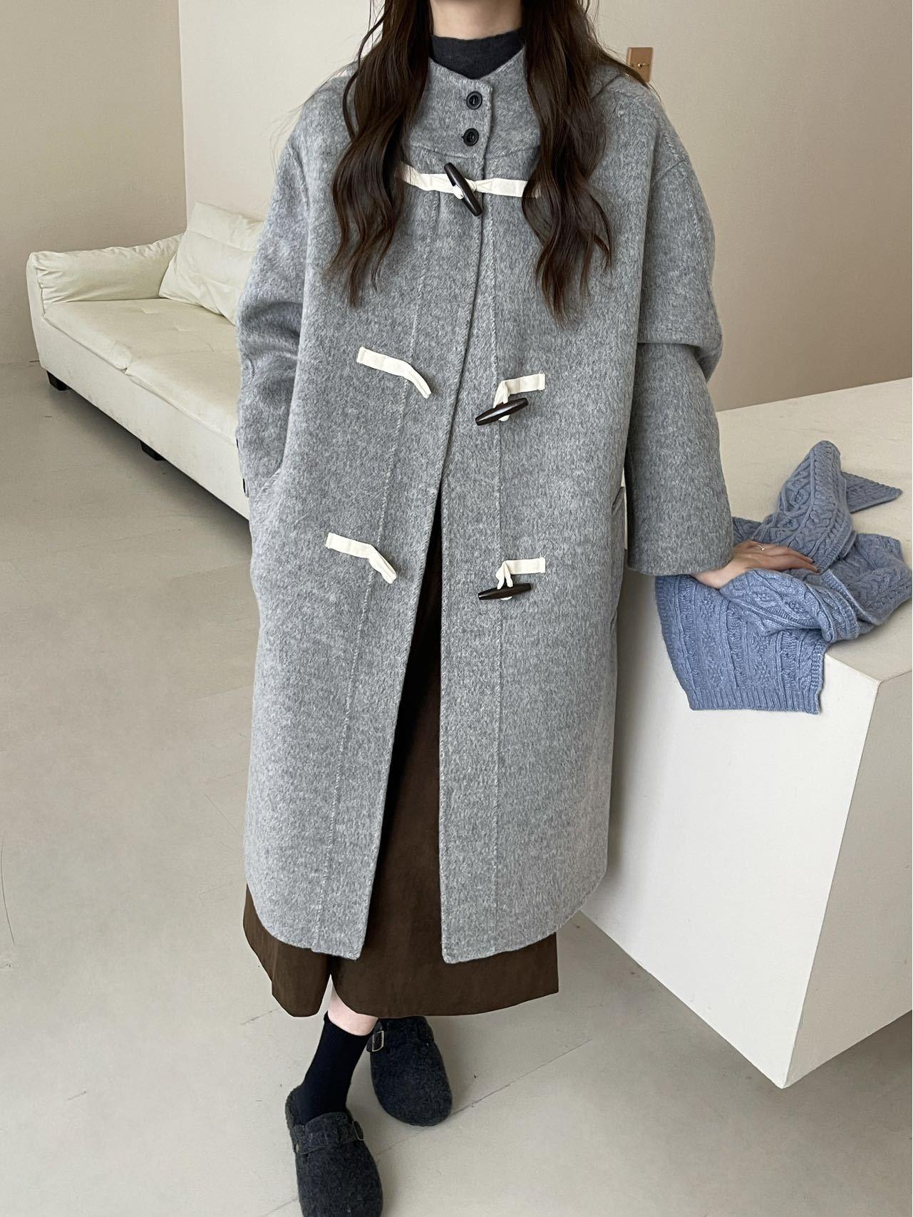 Женское очень длинное пальто-оверсайз из шерстяной смеси: Корейский колледжский стиль с пуговицами-тоглами для осени и зимы Medium
Женское очень длинное пальто-оверсайз из шерстяной смеси: Корейский колледжский стиль с пуговицами-тоглами для осени и зимы Medium