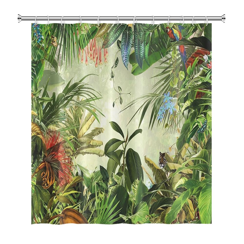 Tropical Green Leaves Shower Curtains Bathroom Bathtub Decoration Waterproof Polyester Bath Curtain Home Decor With 12 Hooks W60H190(CM)-1 Pcs
Tropical Green Leaves Shower Curtains Bathroom Bathtub Decoration Waterproof Polyester Bath Curtain Home Decor With 12 Hooks W60H190(CM)-1 Pcs