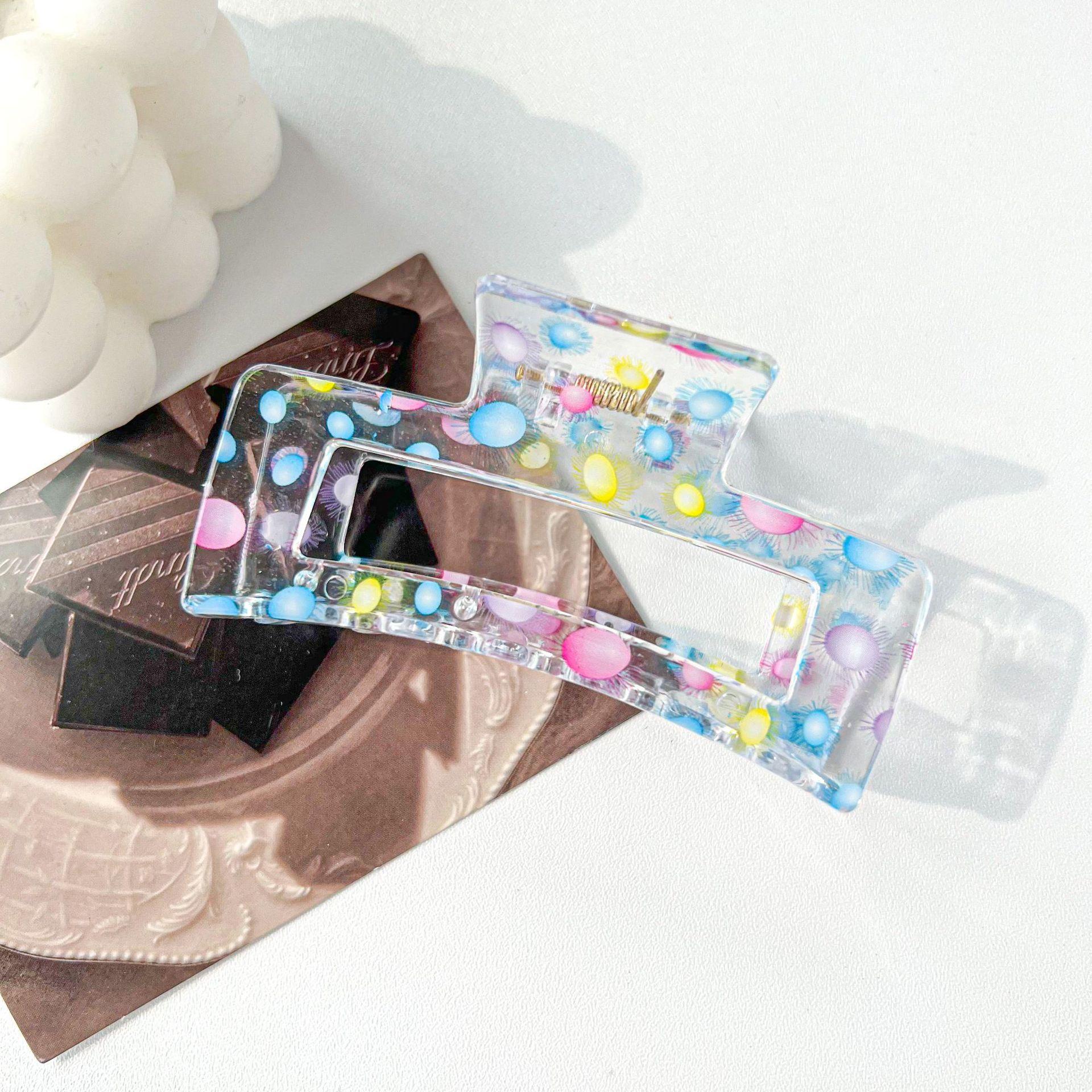 Прозрачная заколка для волос с цветочным принтом для женщин, корейская маленькая, свежая, темпераментная, растрепанная заколка-акула, аксессуар для волос для девушки
Прозрачная заколка для волос с цветочным принтом для женщин, корейская маленькая, свежая, темпераментная, растрепанная заколка-акула, аксессуар для волос для девушки