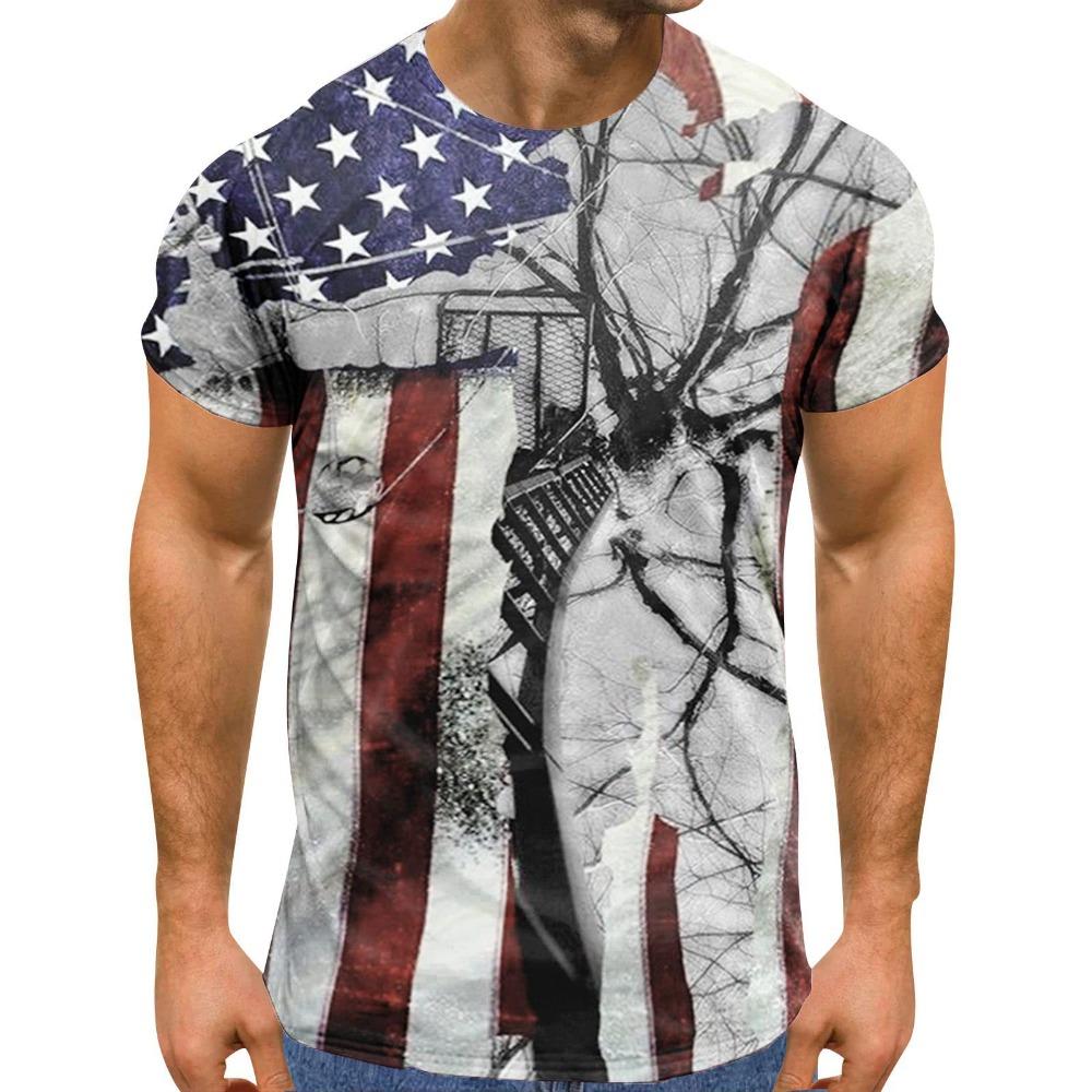 Flag Pattern 3D Digital Printing Men s Street Trendy Round Neck Short Sleeved T-shirt XS
Flag Pattern 3D Digital Printing Men s Street Trendy Round Neck Short Sleeved T-shirt XS