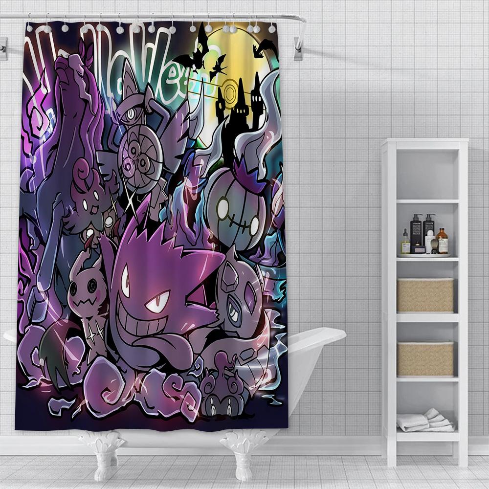 P-Pokemons G-Gengars Shower Curtain Waterproof Polyester Fabric Paint Bath Curtains Home Bathroom Decor Curtain With Hook YL90x180cm
P-Pokemons G-Gengars Shower Curtain Waterproof Polyester Fabric Paint Bath Curtains Home Bathroom Decor Curtain With Hook YL90x180cm