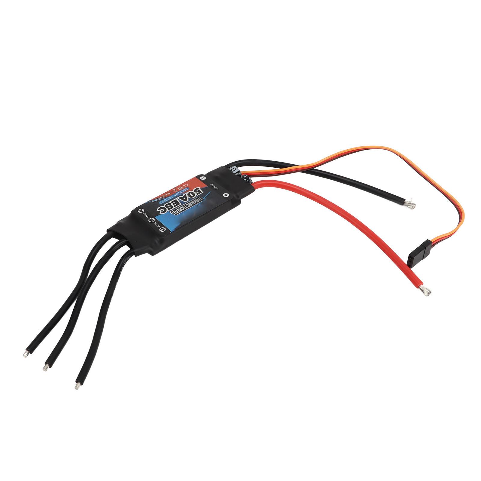 Brushless Electric Speed Controller Bidirectional Black 50A RC Car ESC for Boat Underwater
Brushless Electric Speed Controller Bidirectional Black 50A RC Car ESC for Boat Underwater