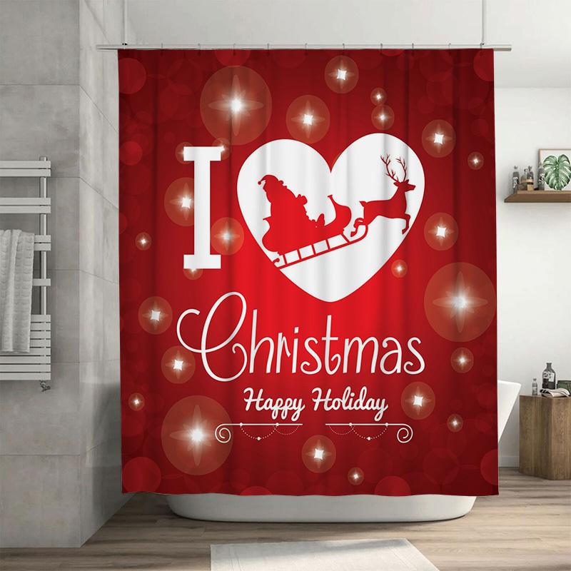 Tu Christmas Holiday Shower Curtain Festive Santa Claus Pattern Waterproof Bathroom Decor Home Xmas Themed Backdrop Gift W60H190(CM)-1 Pcs
Tu Christmas Holiday Shower Curtain Festive Santa Claus Pattern Waterproof Bathroom Decor Home Xmas Themed Backdrop Gift W60H190(CM)-1 Pcs