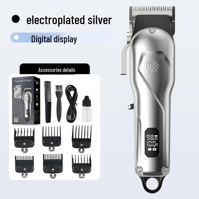 Электрическая машинка для стрижки волос с цифровым дисплеем для мужчин, регулируемыми передачами, для укладки и бритья. TF-616 серебряный
Электрическая машинка для стрижки волос с цифровым дисплеем для мужчин, регулируемыми передачами, для укладки и бритья. TF-616 серебряный