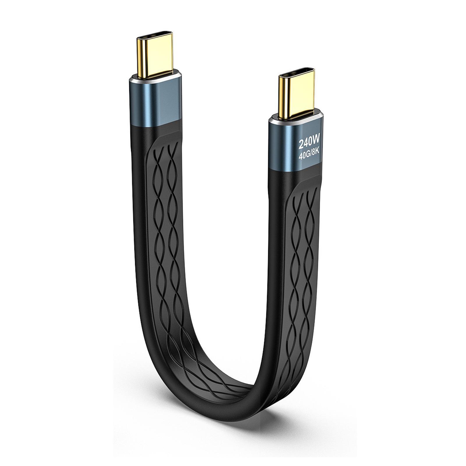 Type-C to Type-C 240W Short Cable Fast Charging USB-C Cord 40Gbps Data Transfer 8K Flat Slim FPC Data Charge Extension Cable 13cm(0.42ft) чёрный
Type-C to Type-C 240W Short Cable Fast Charging USB-C Cord 40Gbps Data Transfer 8K Flat Slim FPC Data Charge Extension Cable 13cm(0.42ft) чёрный