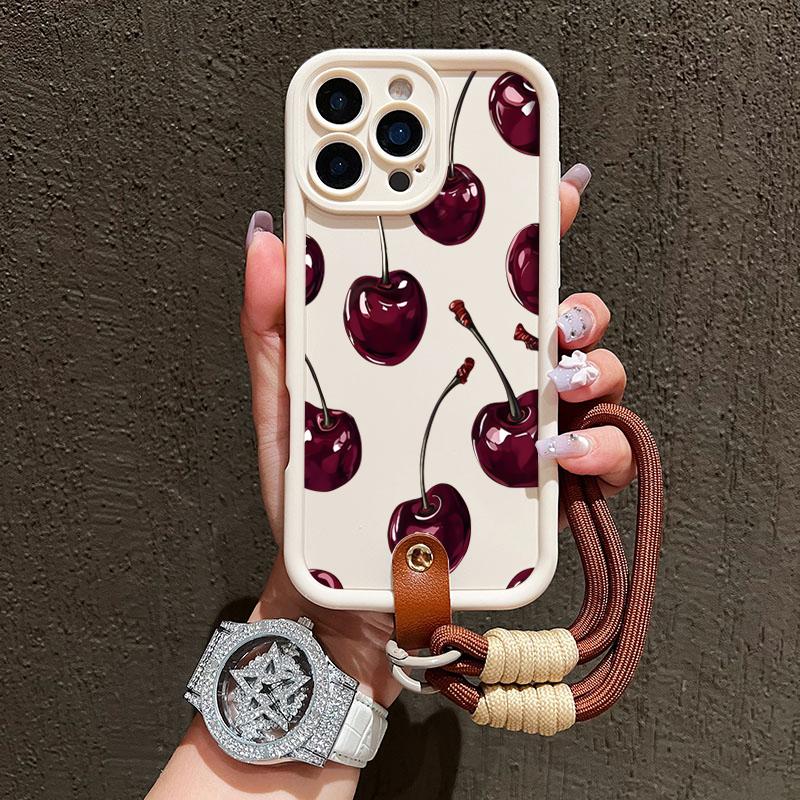Cute Cherry Print Lanyard Strap Rope Phone Case For iPhone 11 12 13 14 15 16 17 Pro Max 16E XS X XR 7 8 Plus Silicone Soft Cover For iPhone 15Pro Max
Cute Cherry Print Lanyard Strap Rope Phone Case For iPhone 11 12 13 14 15 16 17 Pro Max 16E XS X XR 7 8 Plus Silicone Soft Cover For iPhone 15Pro Max