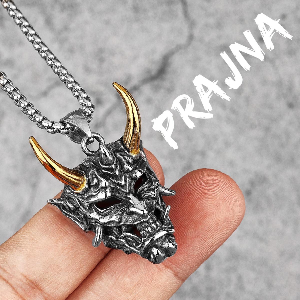 Japanese Hannya Mask Horn Stainless Steel Men Necklaces Pendants Chain Punk for Boyfriend Male Jewelry Creativity Gift Wholesale 60cm
Japanese Hannya Mask Horn Stainless Steel Men Necklaces Pendants Chain Punk for Boyfriend Male Jewelry Creativity Gift Wholesale 60cm