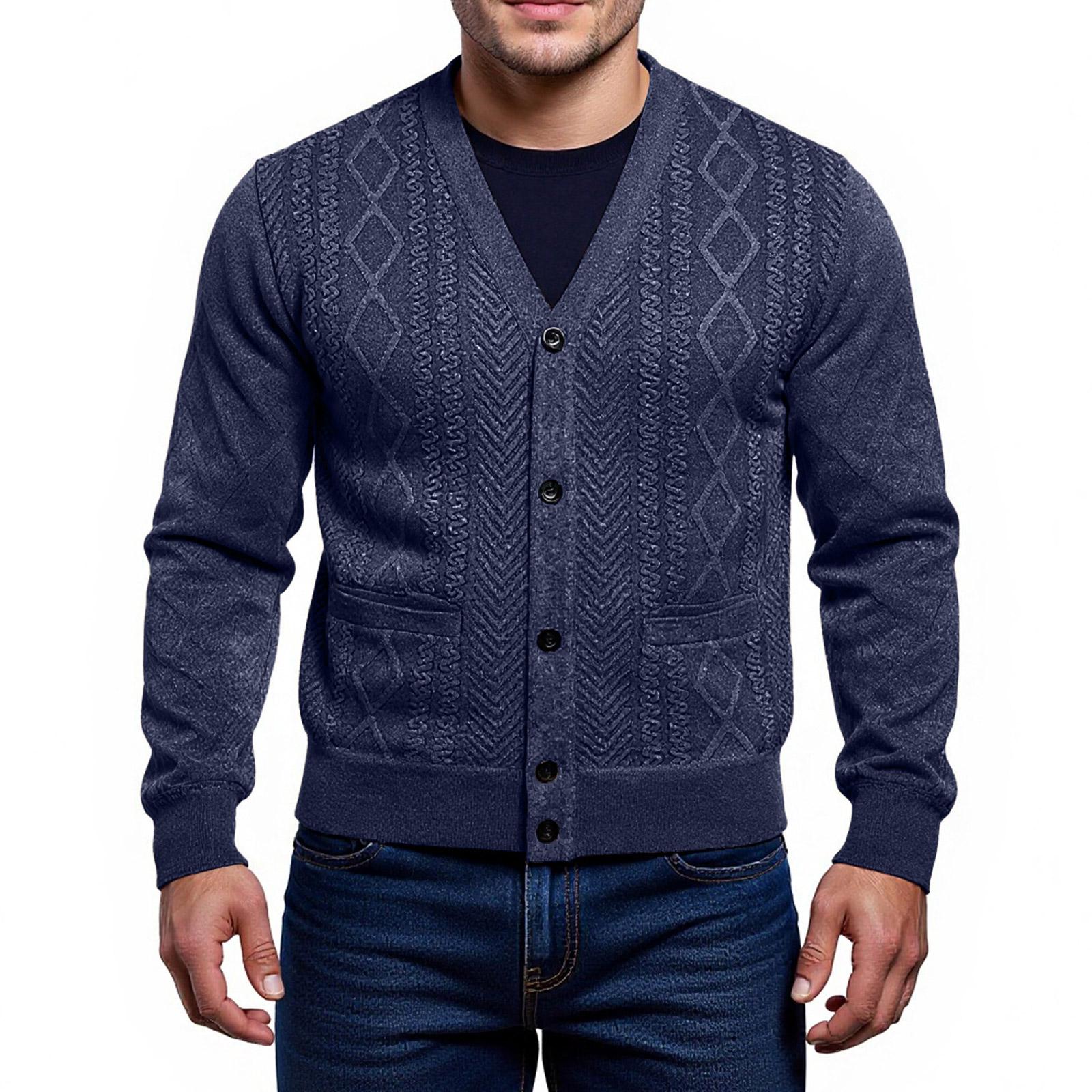 Мужской Тренд Повседневный Свободный С добавлением флиса Верхняя одежда Кардиган Вязаный Свитер Пальто M
Мужской Тренд Повседневный Свободный С добавлением флиса Верхняя одежда Кардиган Вязаный Свитер Пальто M