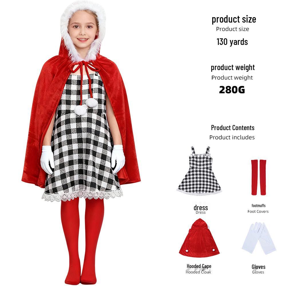 Children s Christmas Grinch Cindy Cosplay Costume - Red Cloak & Plaid Skirt Set for Party Performances Child 120cm
Children s Christmas Grinch Cindy Cosplay Costume - Red Cloak & Plaid Skirt Set for Party Performances Child 120cm