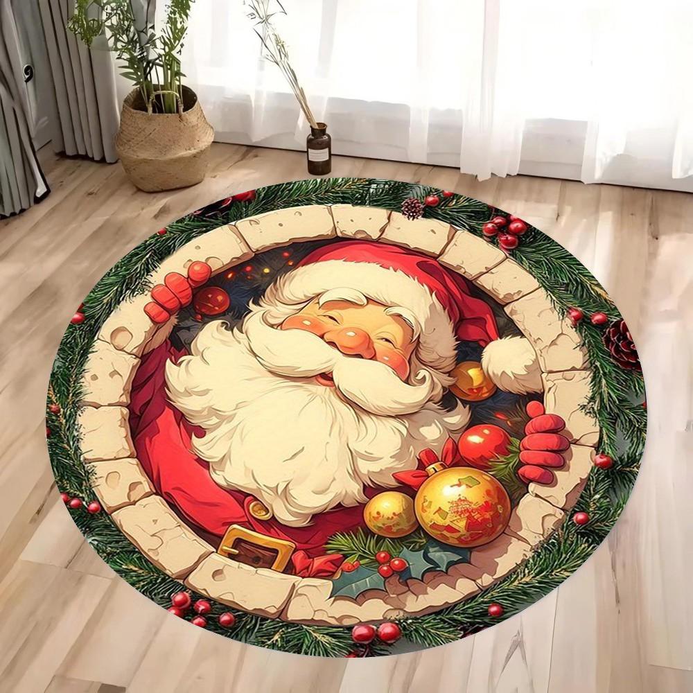 Winter Christmas Round Rug for Living Room Non Slip Bedroom Mats Circle Rugs for Room Home Christmas Decorations Carpet 80cm
Winter Christmas Round Rug for Living Room Non Slip Bedroom Mats Circle Rugs for Room Home Christmas Decorations Carpet 80cm