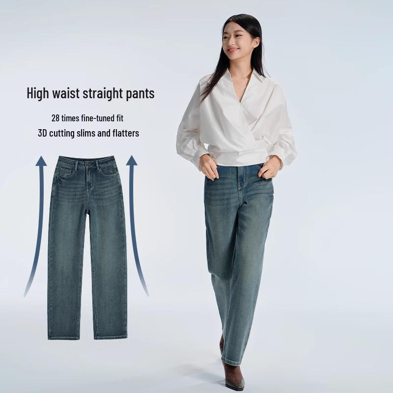Women s High-Waisted Slimming Loose Straight-Leg Jeans for Pear-Shaped Body - 2025 Spring/Autumn 27 fits 96-105 lbs
Women s High-Waisted Slimming Loose Straight-Leg Jeans for Pear-Shaped Body - 2025 Spring/Autumn 27 fits 96-105 lbs