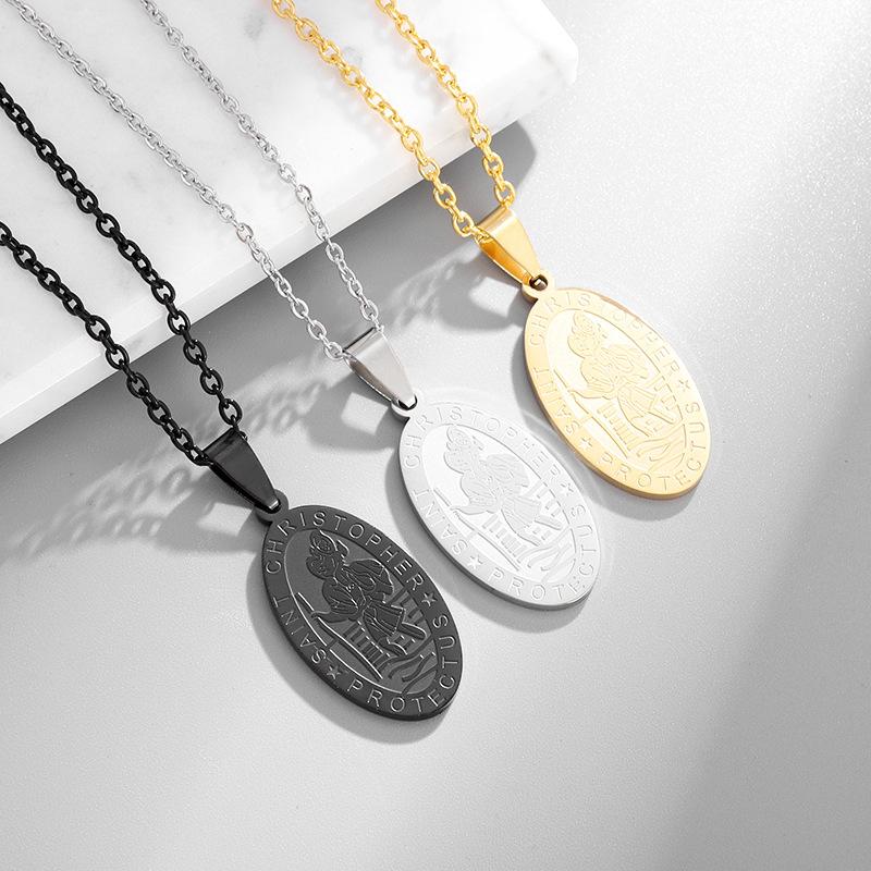 European and American Retro Portrait Cross Stainless Steel Necklace Titanium Steel Men and Women
European and American Retro Portrait Cross Stainless Steel Necklace Titanium Steel Men and Women