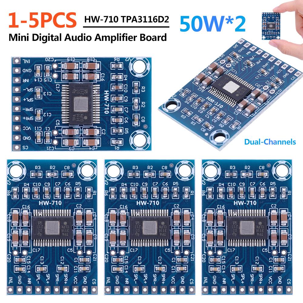 HW-710 TPA3116D2 Плата міні цифрового аудіопідсилювача DC 12-24V 50W*2 Class D Голосовий модуль підсилювача звуку Двоканальний модуль
HW-710 TPA3116D2 Плата міні цифрового аудіопідсилювача DC 12-24V 50W*2 Class D Голосовий модуль підсилювача звуку Двоканальний модуль