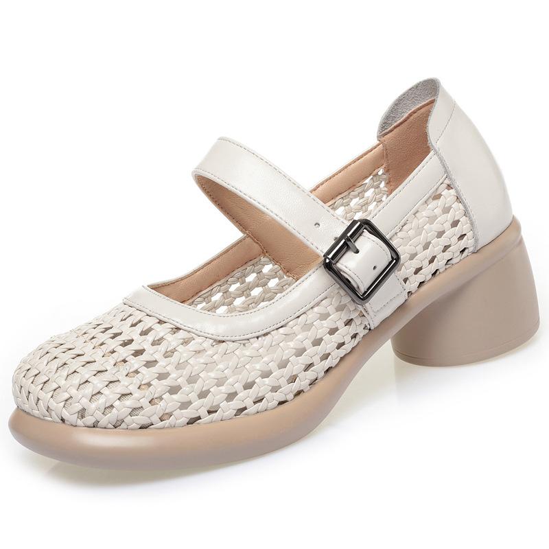 5cm Comfortable All Match Genuine Leather Sandals Round Head Cutout Hole Shoes 2025 Summer Med Block Heels Sandals Office Mom 35 бежевий
5cm Comfortable All Match Genuine Leather Sandals Round Head Cutout Hole Shoes 2025 Summer Med Block Heels Sandals Office Mom 35 бежевий