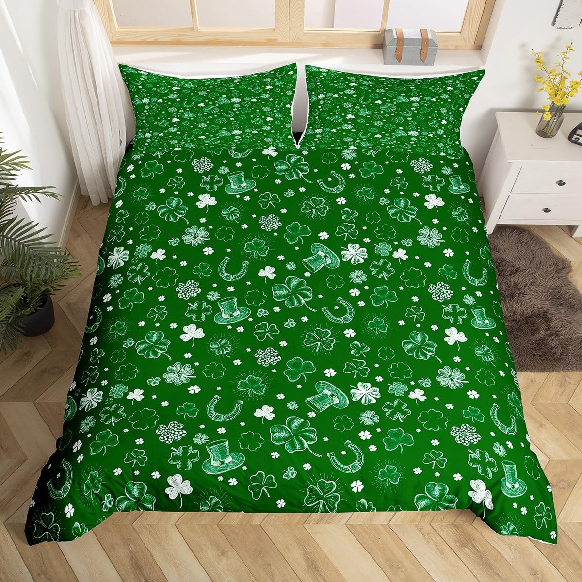 Comforter Kids Happy St. Patrick S Day Twin Queen Green Clover Comforter With 2 S Colorful Plank Bedding Set Comforter (quilt)-EU Single(135*200cm)3pcs
Comforter Kids Happy St. Patrick S Day Twin Queen Green Clover Comforter With 2 S Colorful Plank Bedding Set Comforter (quilt)-EU Single(135*200cm)3pcs