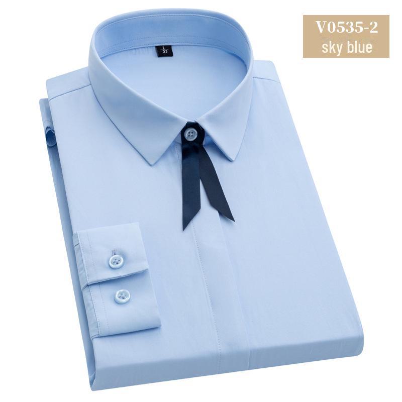 «Женская профессиональная рубашка облегающего кроя с длинным рукавом 2025 года — однотонная, микроэластичная, для весны и осени» 41
«Женская профессиональная рубашка облегающего кроя с длинным рукавом 2025 года — однотонная, микроэластичная, для весны и осени» 41