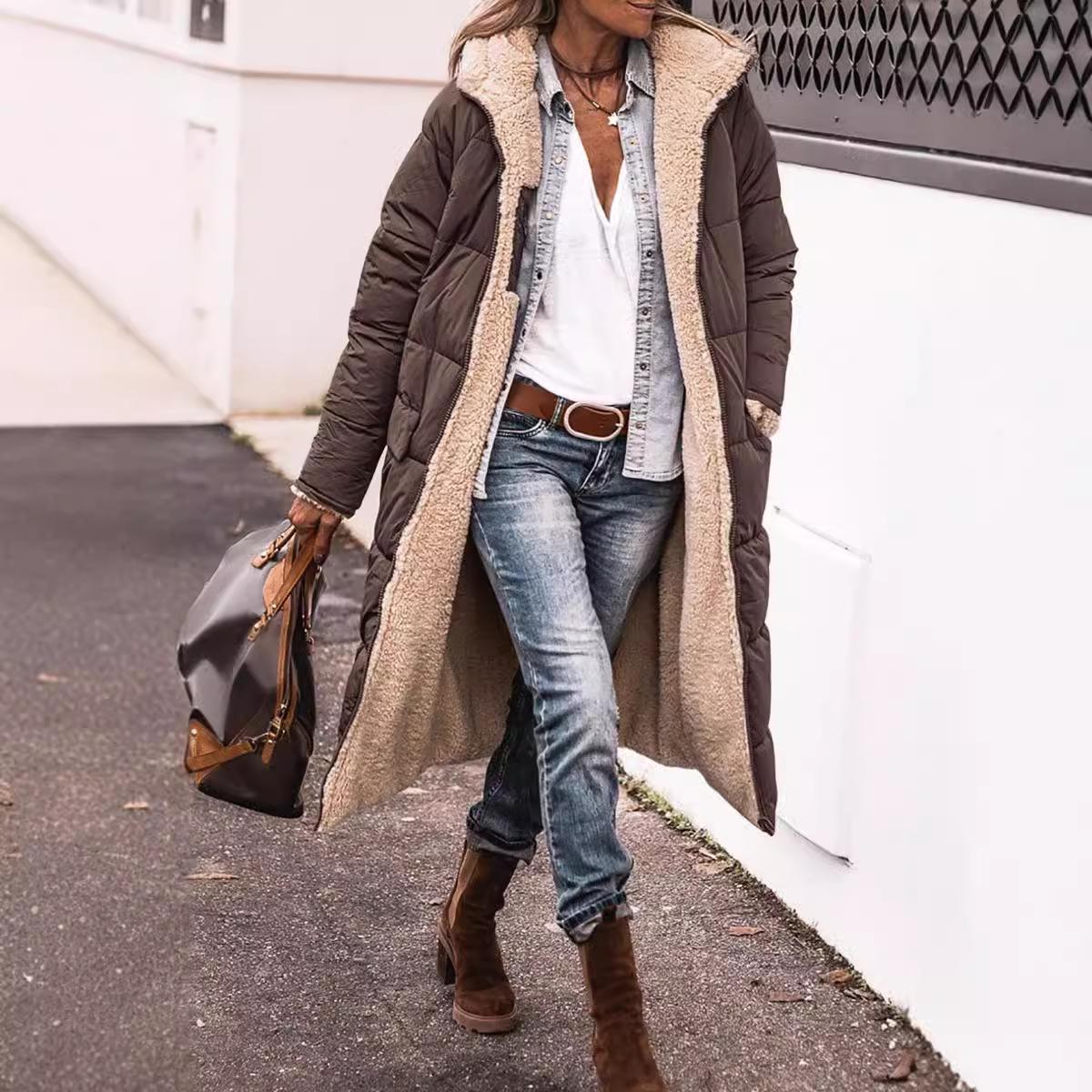 Solid Color Hooded Cotton Double-Sided Slim Fit Cardigan Coat with Long Sleeves S
Solid Color Hooded Cotton Double-Sided Slim Fit Cardigan Coat with Long Sleeves S