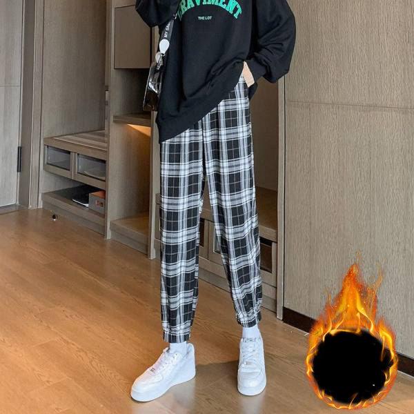 Осенне-зимние женские эластичные повседневные клетчатые брюки с высокой талией для женщин, стильные универсальные флисовые карманы, шаровары 3XL белый/чёрный
Осенне-зимние женские эластичные повседневные клетчатые брюки с высокой талией для женщин, стильные универсальные флисовые карманы, шаровары 3XL белый/чёрный