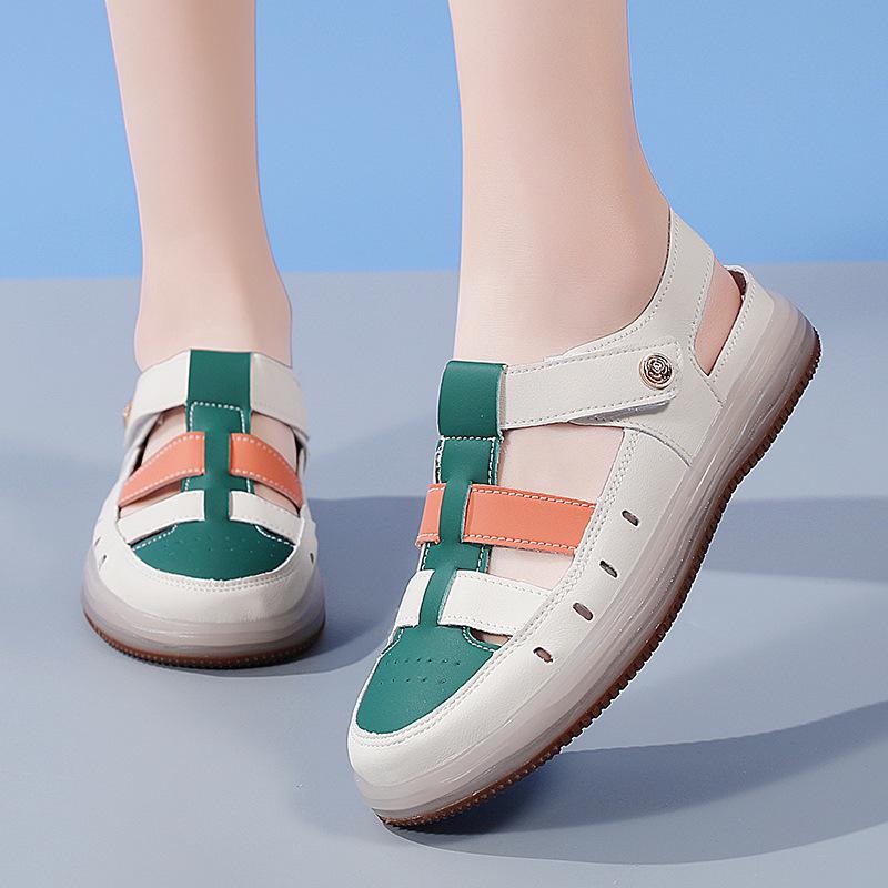 New women s fashion casual sandals cowhide hole shoes versatile flat bottom mother comfortable sandals 35
New women s fashion casual sandals cowhide hole shoes versatile flat bottom mother comfortable sandals 35