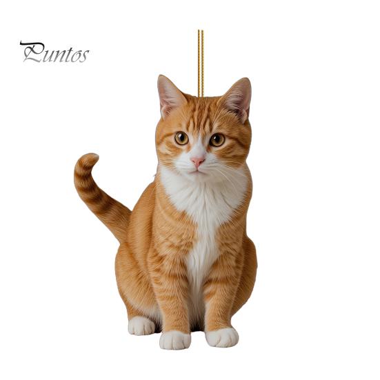 Акриловий кіт-підвіска зі шнурком Легкий дизайн Чарівне кошеня Різдвяні прикраси Ялинкові прикраси помаранчевий/білий
Акриловий кіт-підвіска зі шнурком Легкий дизайн Чарівне кошеня Різдвяні прикраси Ялинкові прикраси помаранчевий/білий