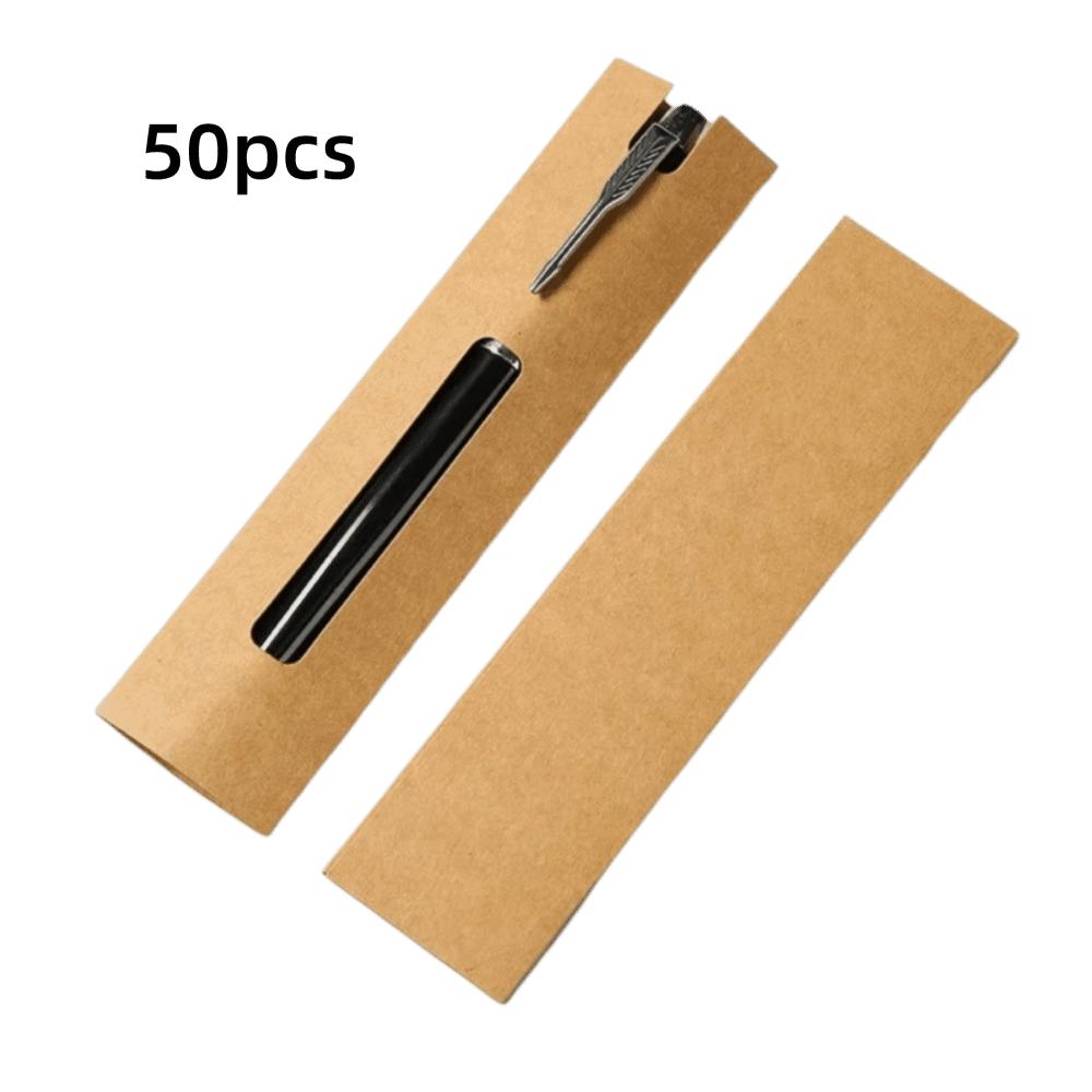 50pcs Kraft Paper Pen Sleeves Cardboard with Slot Cut-Out Design Single Pen Pouches Scratch-Resistant Pen Protector Holders хакі
50pcs Kraft Paper Pen Sleeves Cardboard with Slot Cut-Out Design Single Pen Pouches Scratch-Resistant Pen Protector Holders хакі