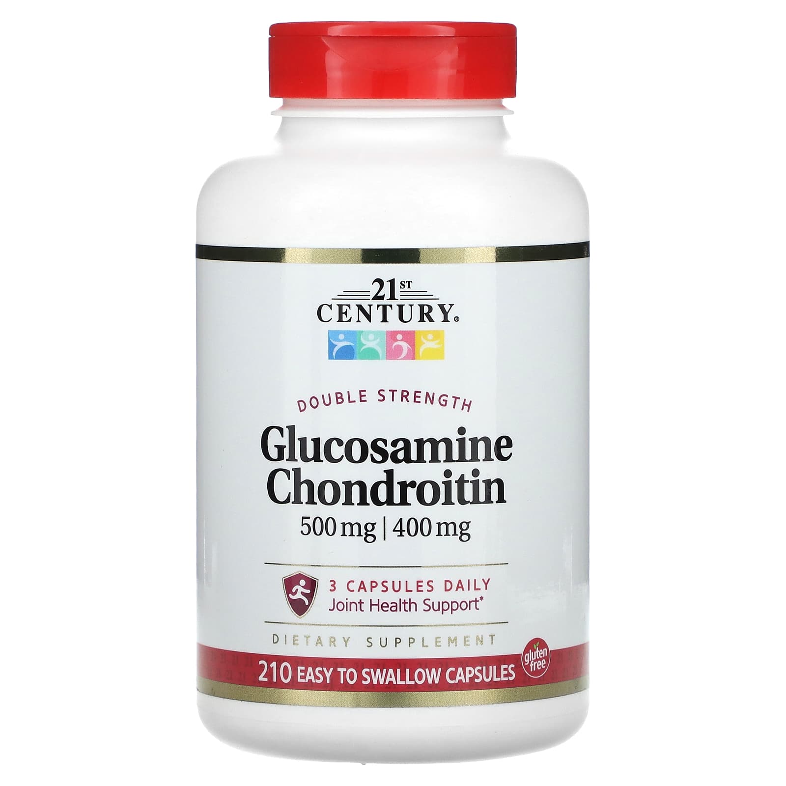 21St Century, Glucosamine 500 Mg, Chondroitin 400 Mg, Double Strength, 210 Easy-to-Swallow Capsules
21St Century, Glucosamine 500 Mg, Chondroitin 400 Mg, Double Strength, 210 Easy-to-Swallow Capsules