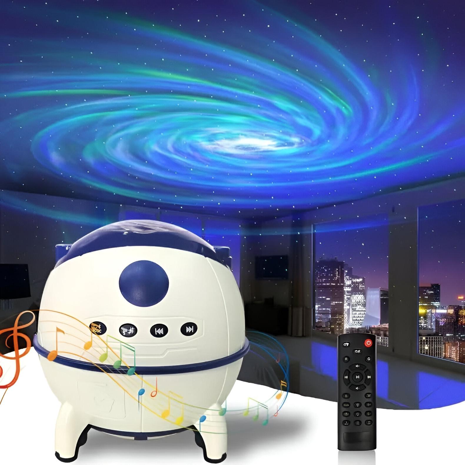 Творческий проектор Aurora Light Bluetooth-динамик Space Cabin Night Lights для украшения спальни синий
Творческий проектор Aurora Light Bluetooth-динамик Space Cabin Night Lights для украшения спальни синий