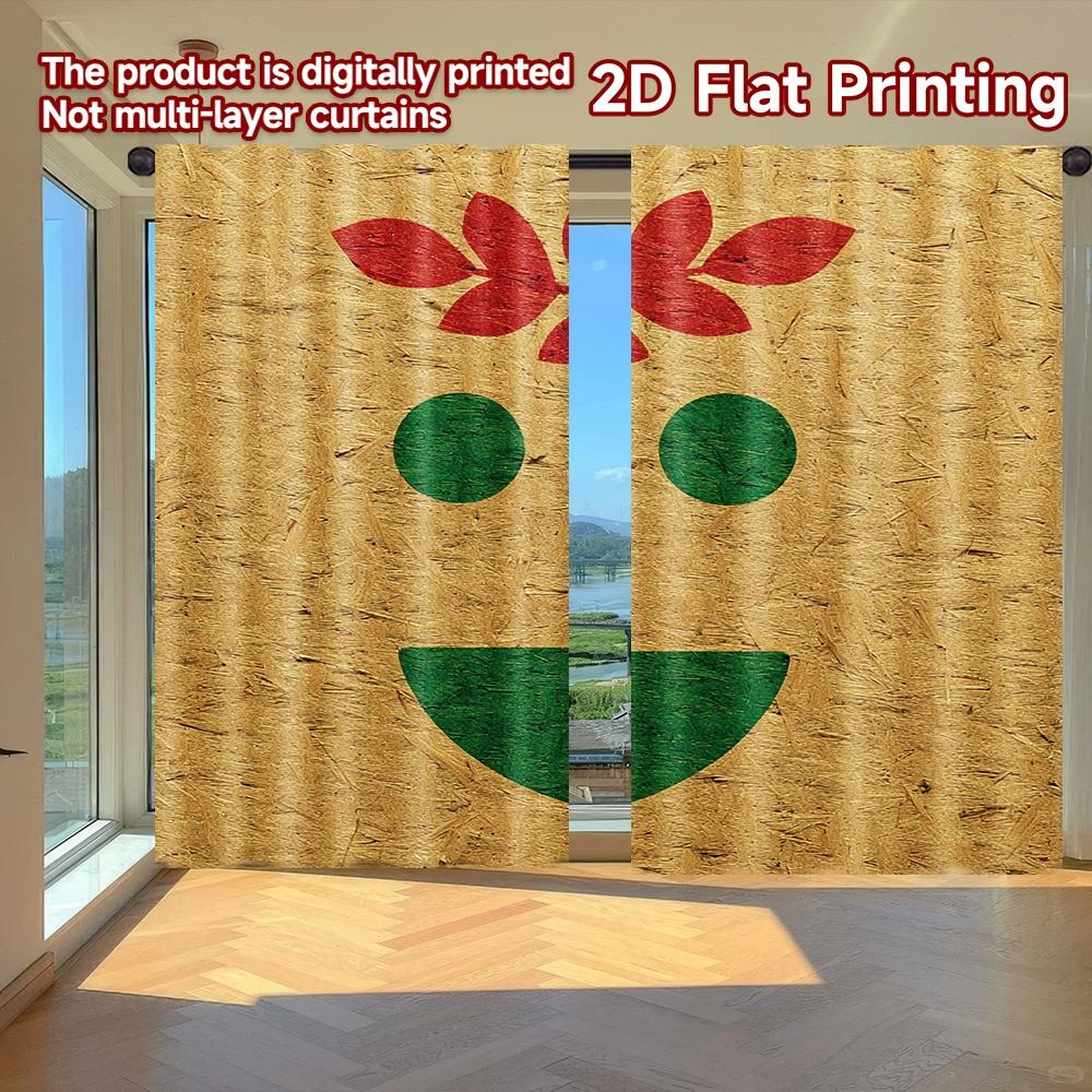 Flat Printing Curtains Without Rod Floral Smiley Design Ramadan Holiday Digital Fabric Set Of 2 Made Polyester W100*H70(CM)-Grommet top&2PCS
Flat Printing Curtains Without Rod Floral Smiley Design Ramadan Holiday Digital Fabric Set Of 2 Made Polyester W100*H70(CM)-Grommet top&2PCS