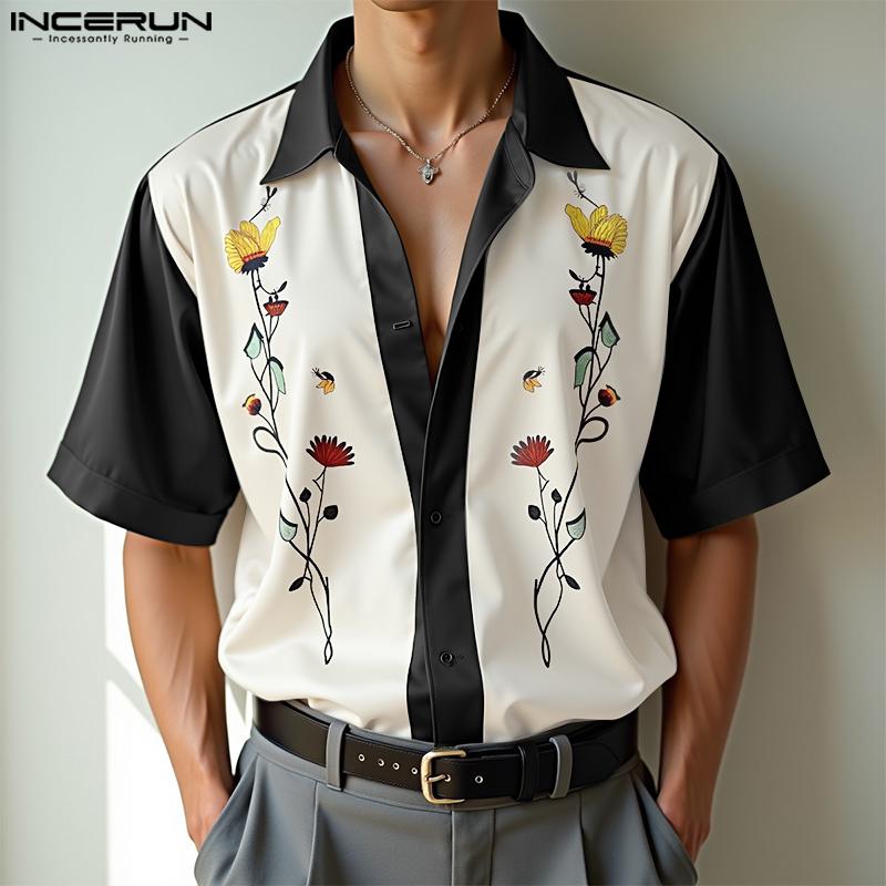INCERUN Summer Oversized Men Lapel Short Sleeve Stitching Print Casual Loose Shirts S зелёный
INCERUN Summer Oversized Men Lapel Short Sleeve Stitching Print Casual Loose Shirts S зелёный