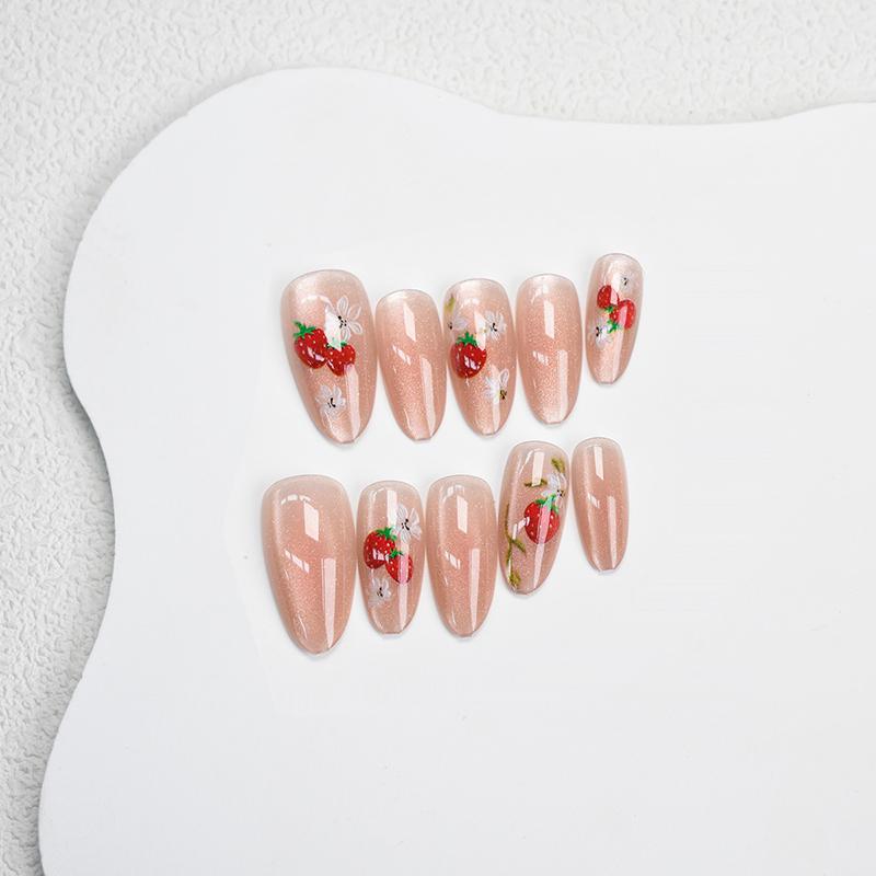 30Pcs Cat Eye False Nails Wearing Armor Wearable Watermelon Strawberry Fake Nails Simple Artificial Press On Nails Tips Nail Art
30Pcs Cat Eye False Nails Wearing Armor Wearable Watermelon Strawberry Fake Nails Simple Artificial Press On Nails Tips Nail Art