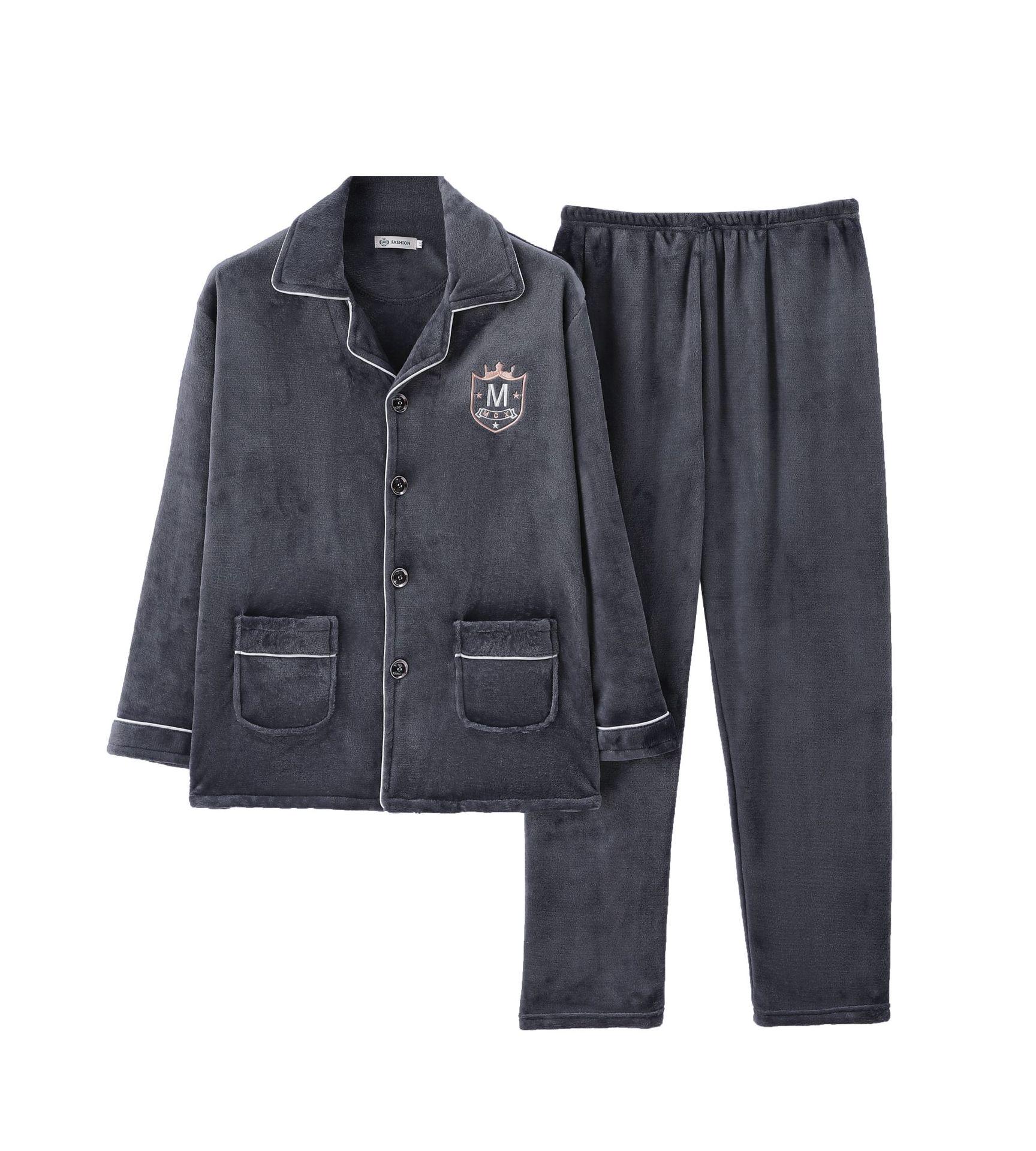 Молодіжні чоловічі теплі фланелеві зимові піжами: З довгим рукавом, Теплий, Плюс оксамит L
Молодіжні чоловічі теплі фланелеві зимові піжами: З довгим рукавом, Теплий, Плюс оксамит L