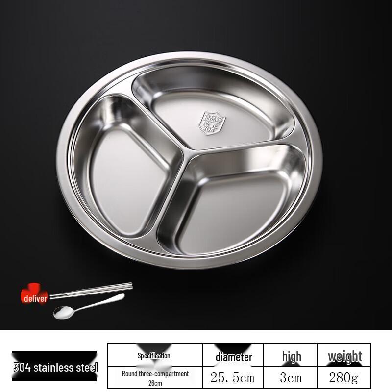 Stainless Steel Divided Lunch Plate (10-Pack)
Stainless Steel Divided Lunch Plate (10-Pack)
