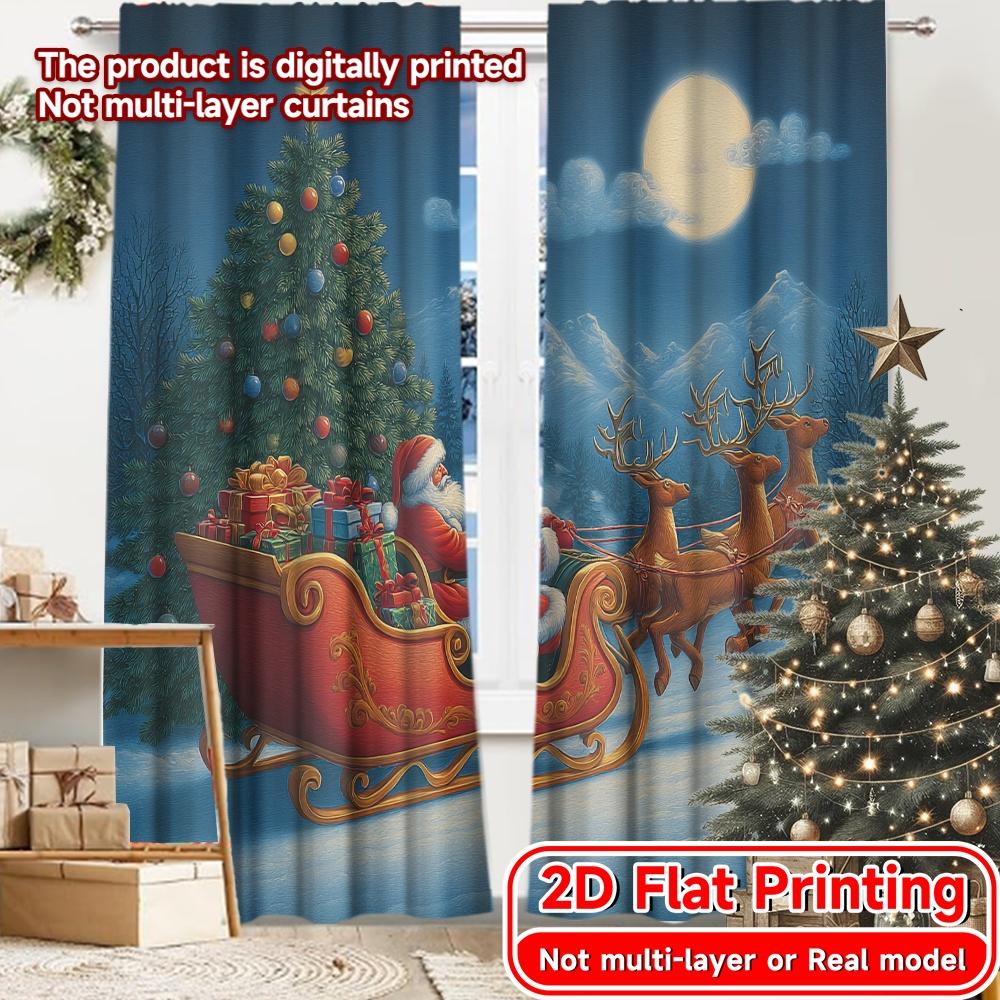 2D FLAT PRINTING 2pcs Curtains (Without Rod) Christmas Sleigh Ride Scene Easter holiday curtains with digital printing Polyester 100*130 Grommet Top 1pcs
2D FLAT PRINTING 2pcs Curtains (Without Rod) Christmas Sleigh Ride Scene Easter holiday curtains with digital printing Polyester 100*130 Grommet Top 1pcs